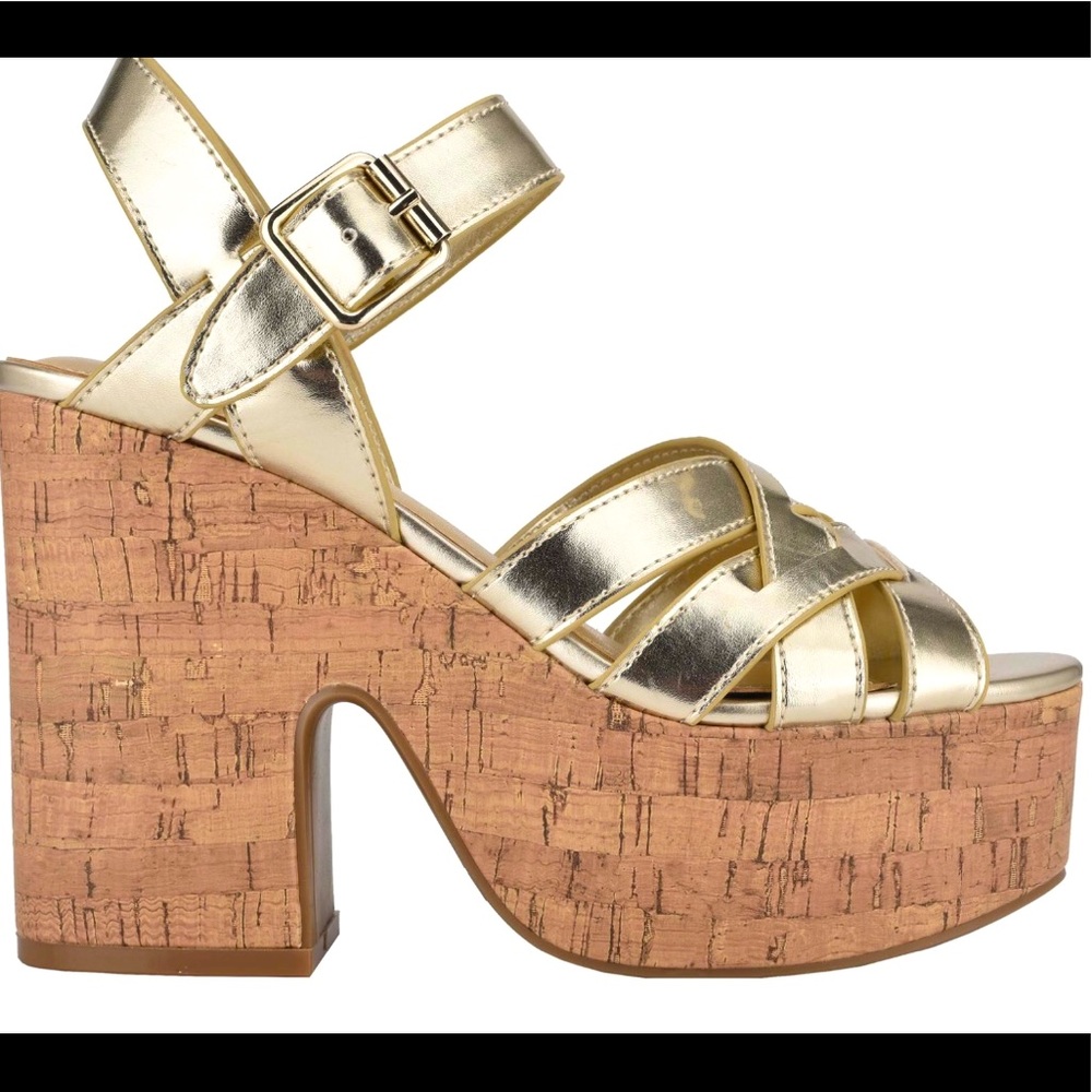 Nine West Cheers Heeled Platform Sandals